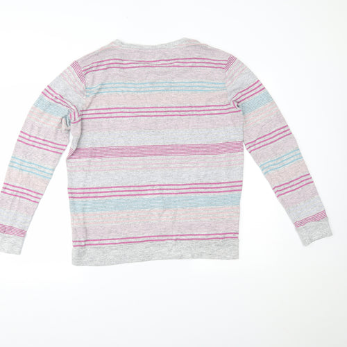 Marks and Spencer Womens Multicoloured Striped  Pullover Jumper Size 14