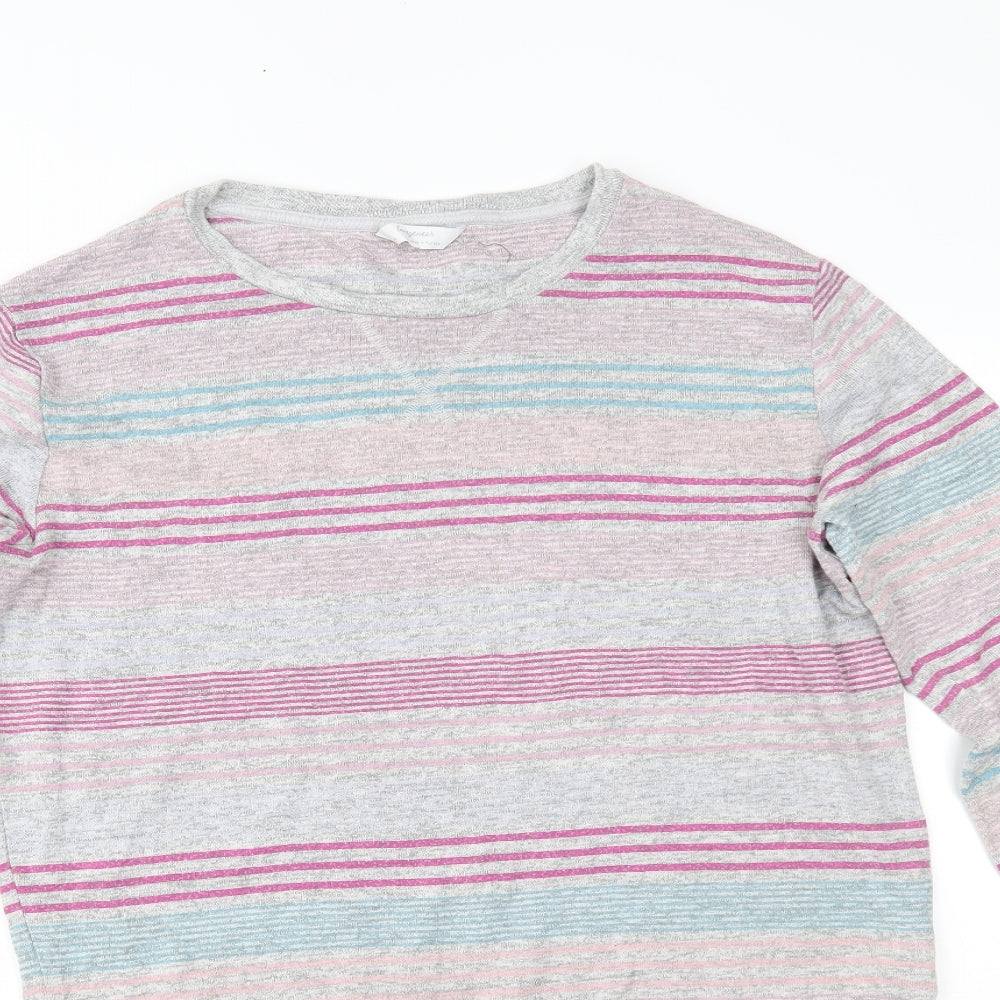 Marks and Spencer Womens Multicoloured Striped  Pullover Jumper Size 14