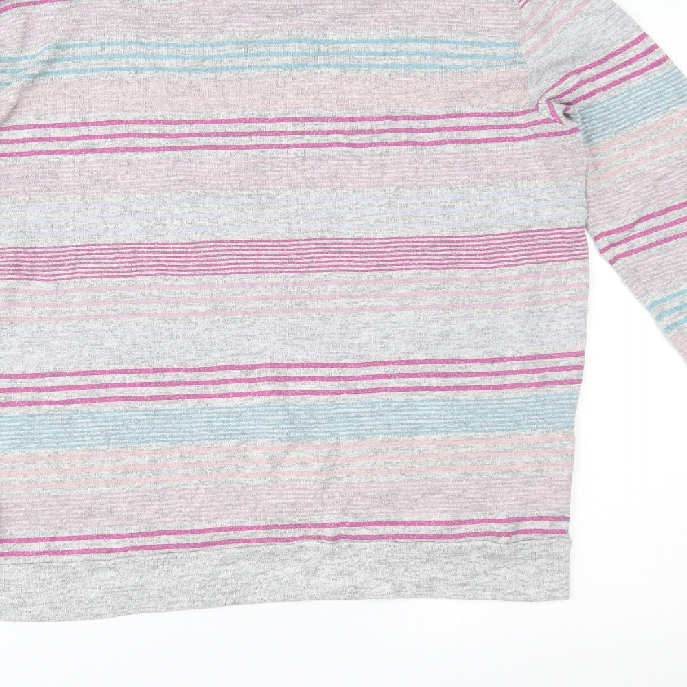 Marks and Spencer Womens Multicoloured Striped  Pullover Jumper Size 14