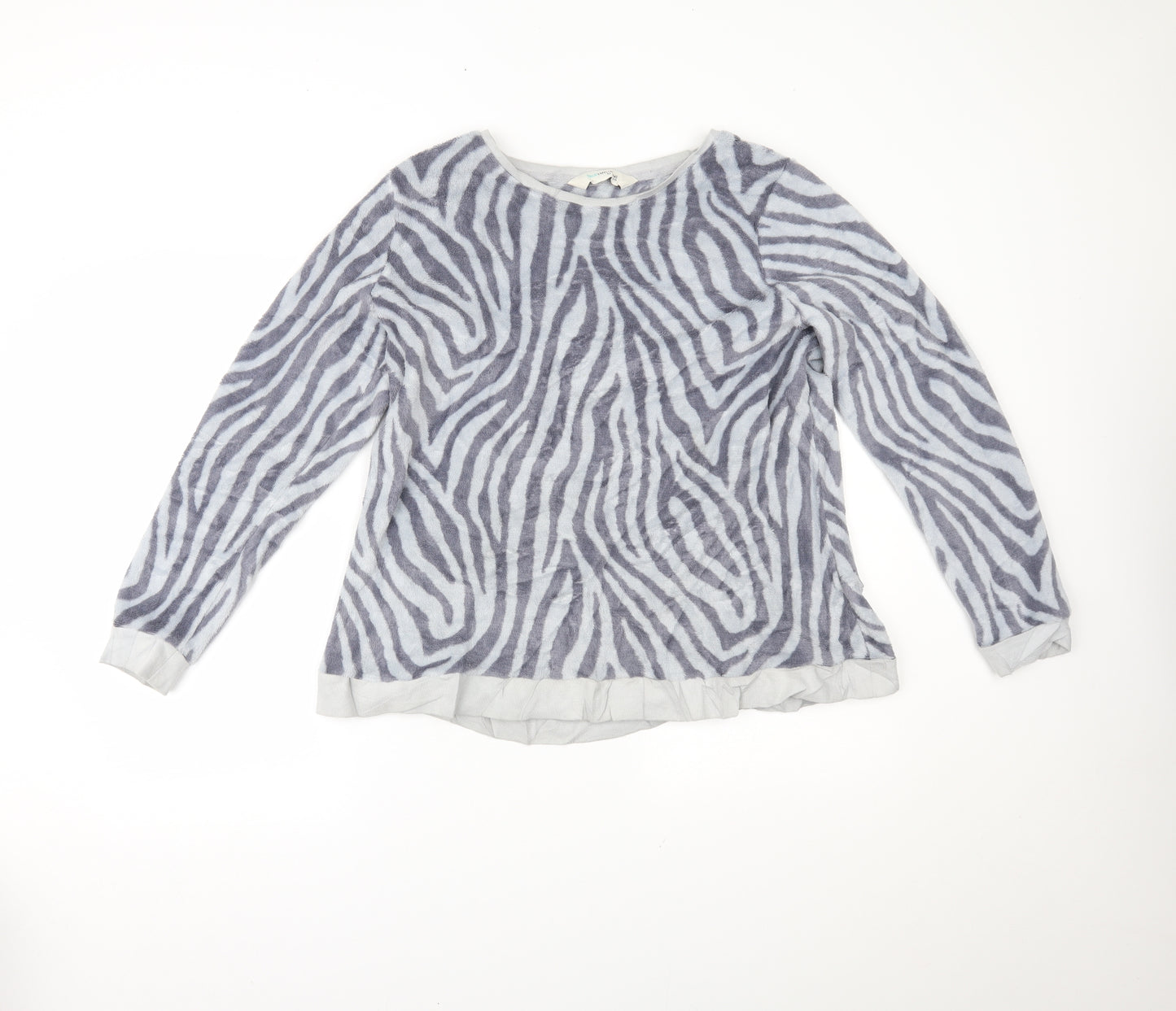 Avon Womens Blue Animal Print  Top Pyjama Top Size XL