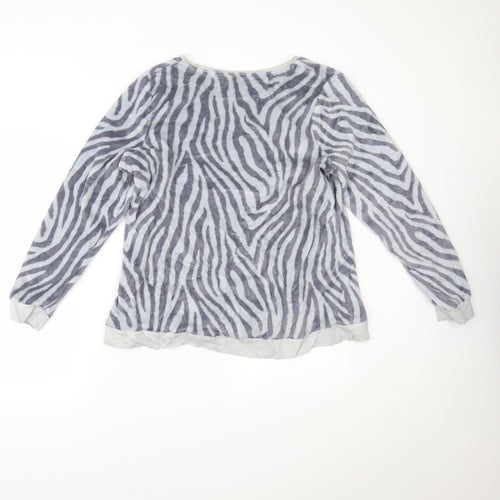 Avon Womens Blue Animal Print  Top Pyjama Top Size XL