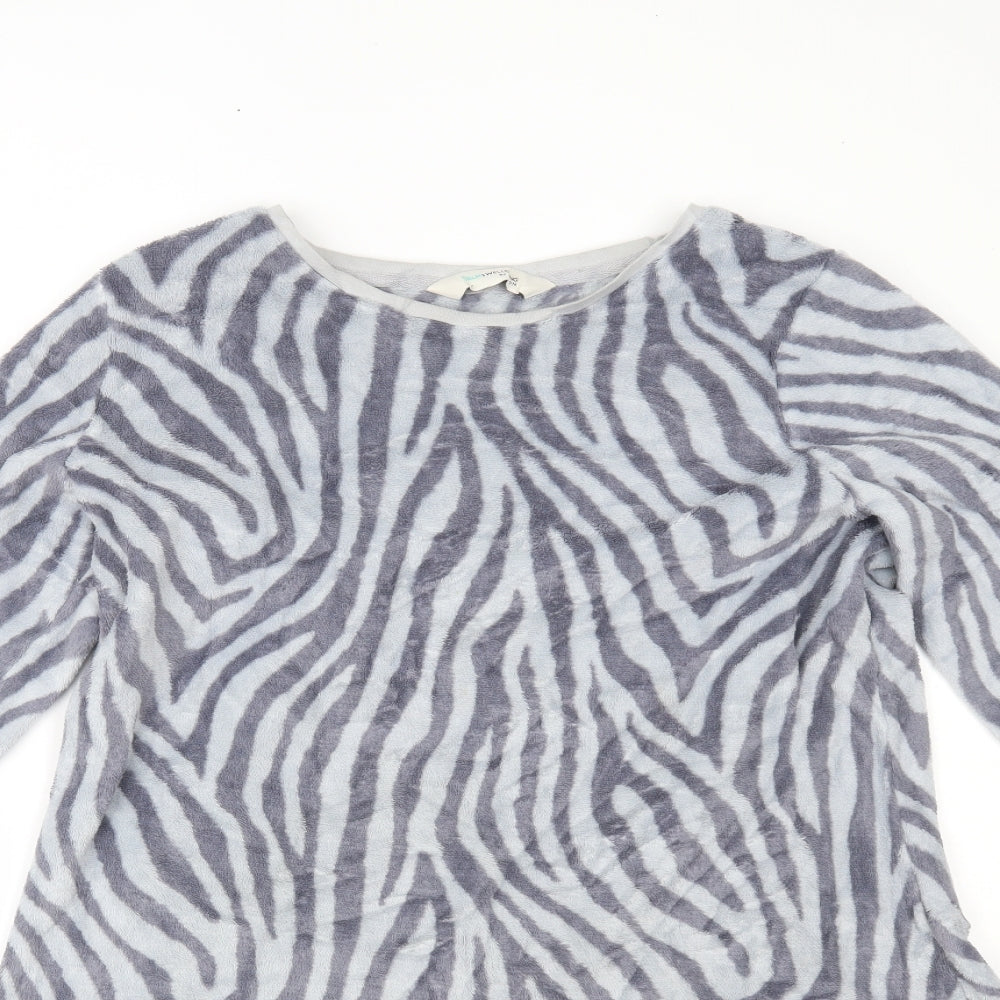 Avon Womens Blue Animal Print  Top Pyjama Top Size XL