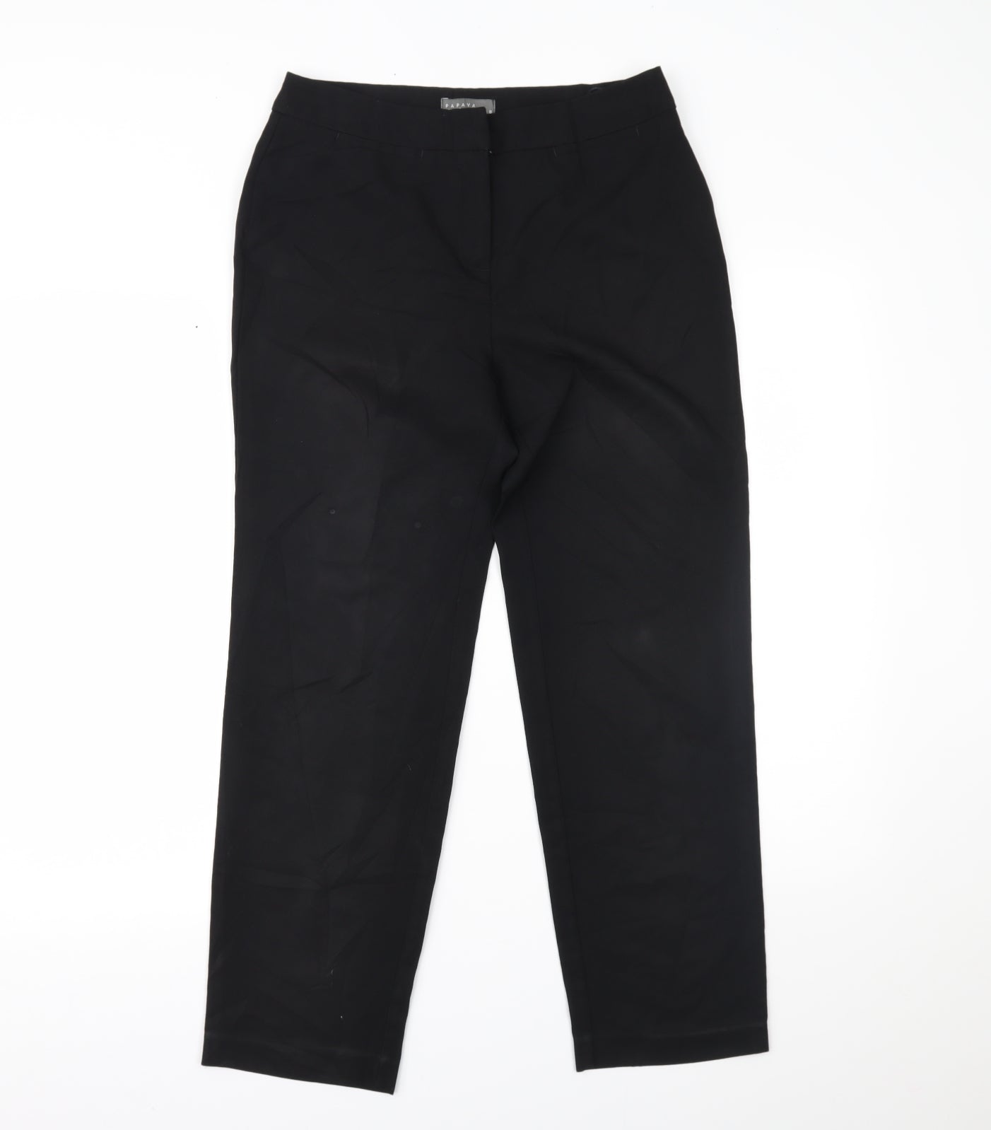 Papaya Womens Black   Trousers  Size 8 L24 in