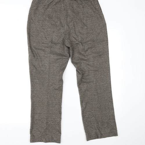 BM Womens Brown Check  Trousers  Size 14 L23 in
