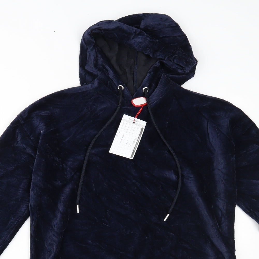 Yns Tekstil Womens Blue   Pullover Hoodie Size 12