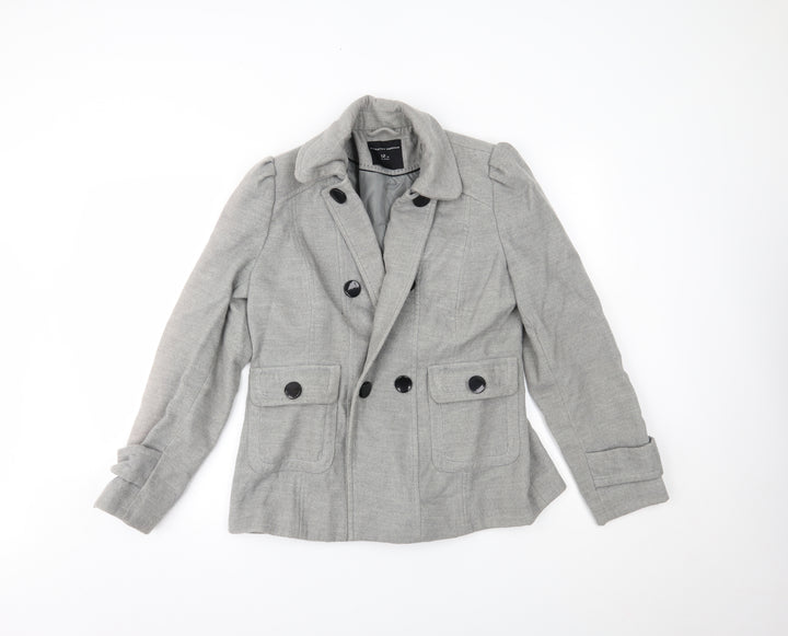 Dorothy Perkins Womens Grey   Overcoat Coat Size 12