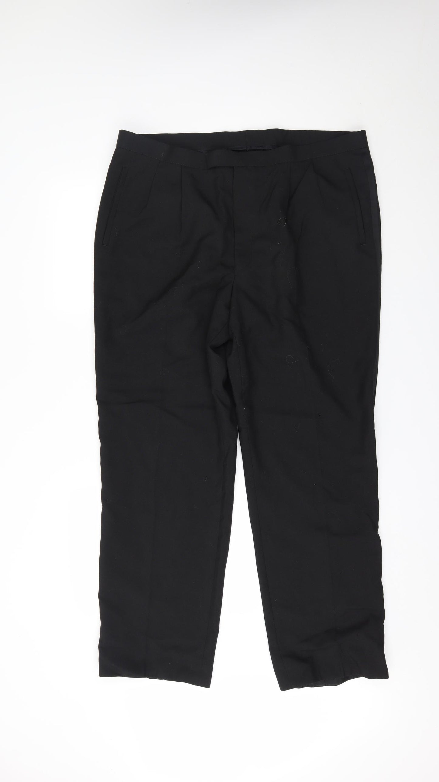 Preworn Mens Black   Trousers  Size 46 L28 in