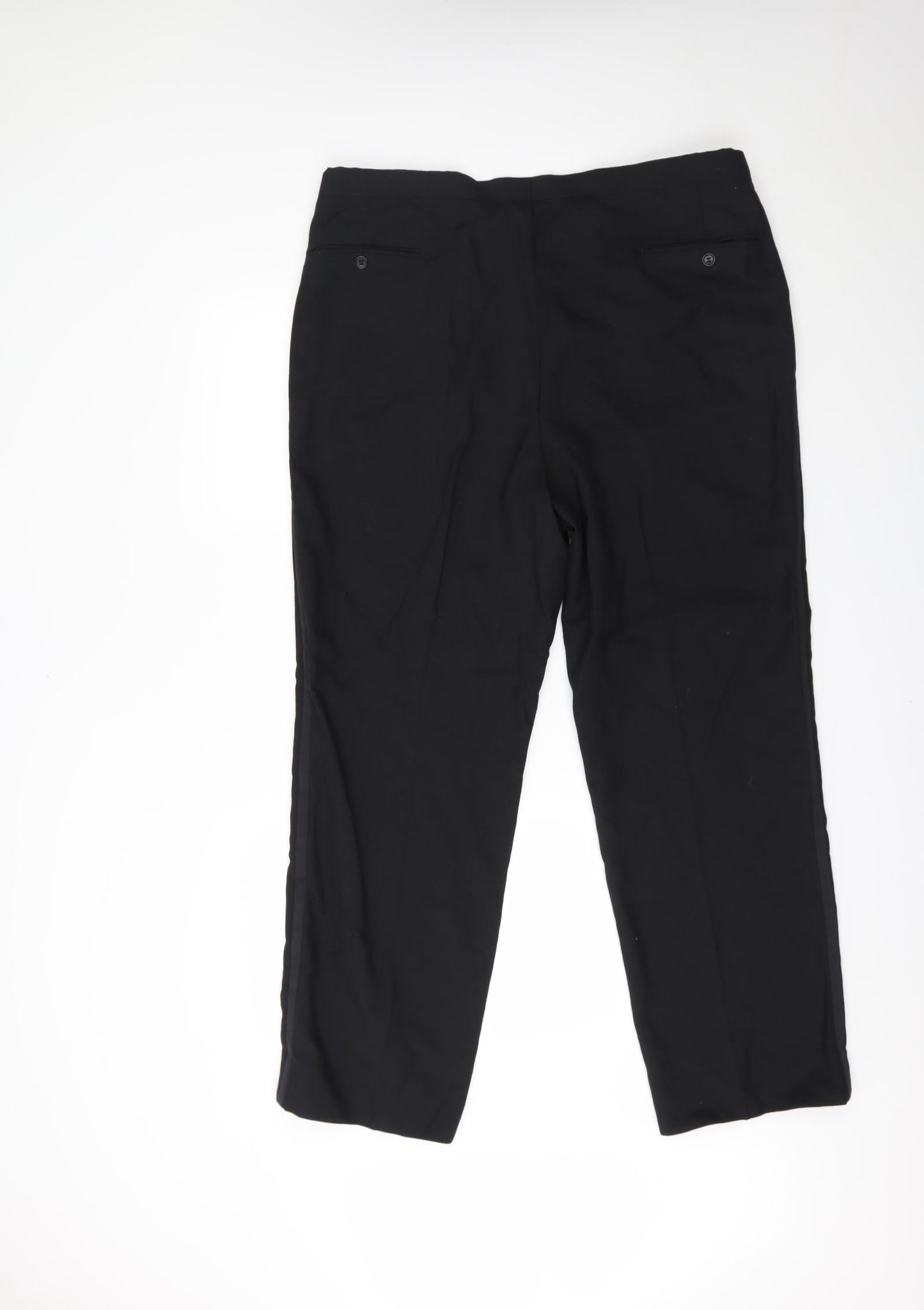 Preworn Mens Black   Trousers  Size 46 L28 in