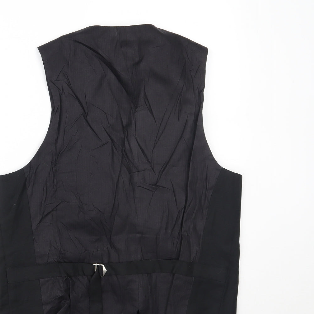 AllSaints Mens Black   Jacket Suit Waistcoat