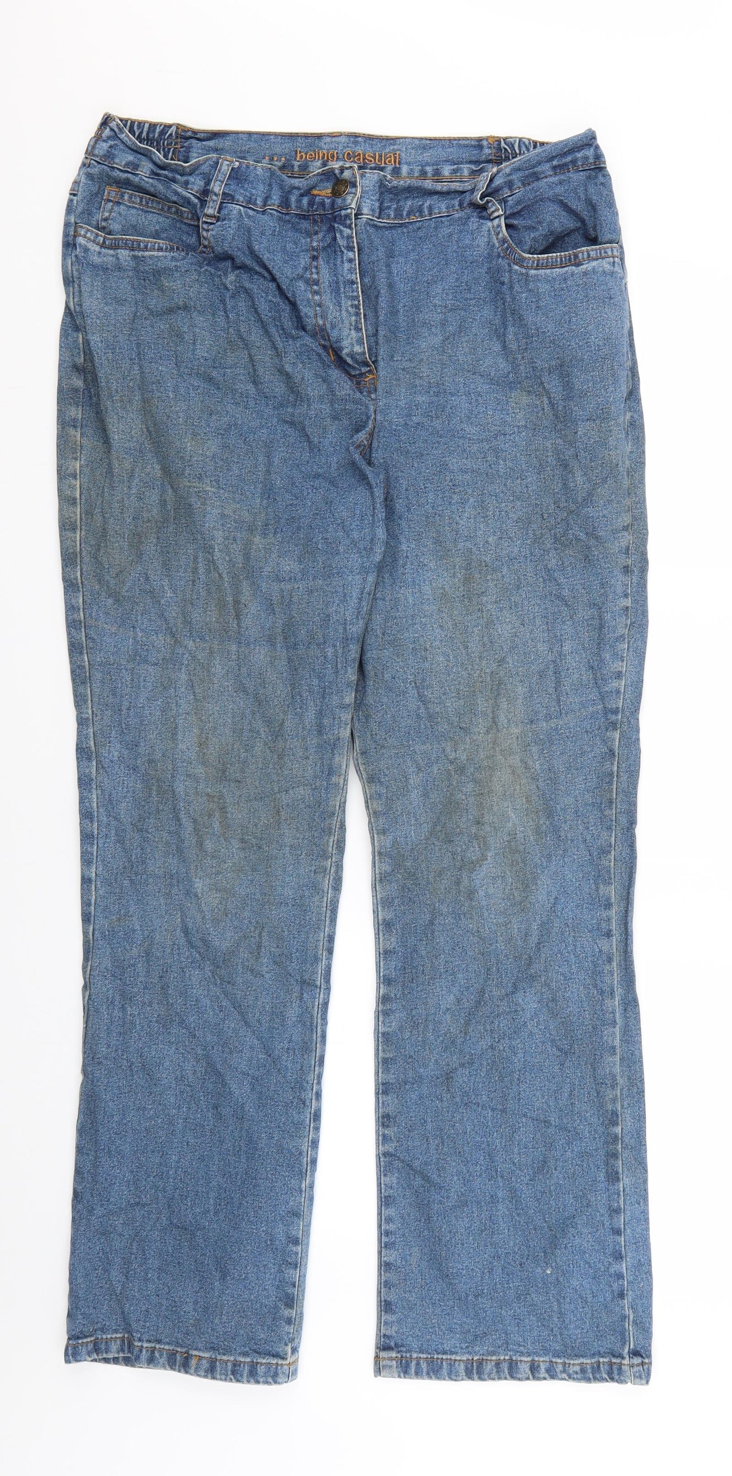 being casual Womens Blue   Mom Jeans Size 16 L27 in