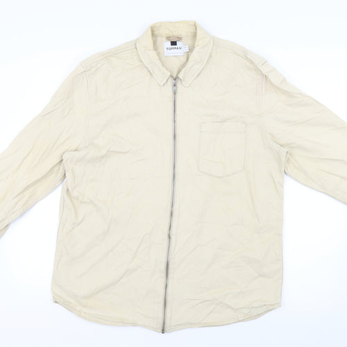 Topman Mens Beige   Jacket  Size XL