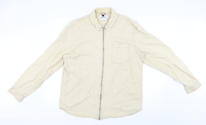 Topman Mens Beige Jacket Size XL