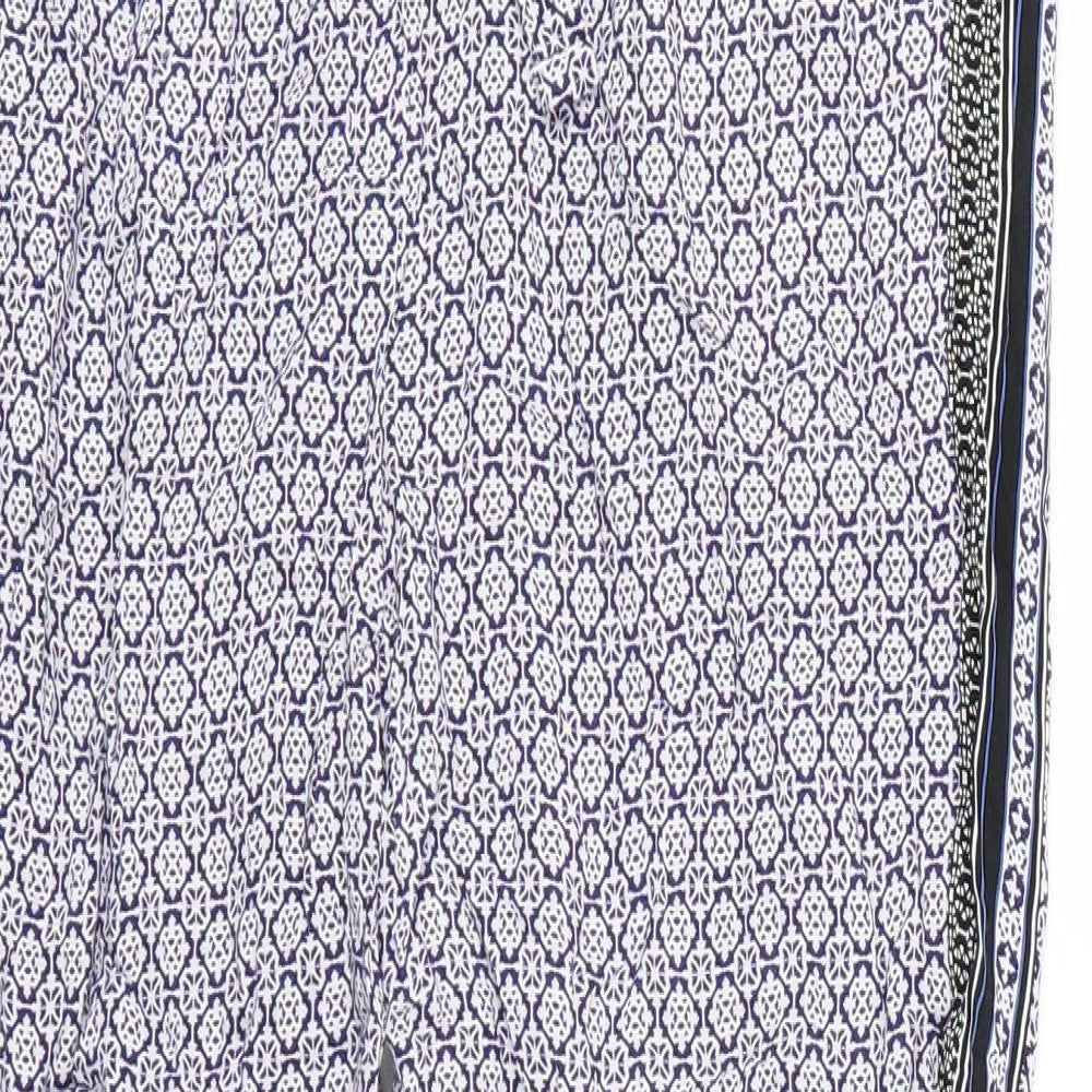 Primark Womens Multicoloured Geometric  Cropped Trousers Size 12 L24 in