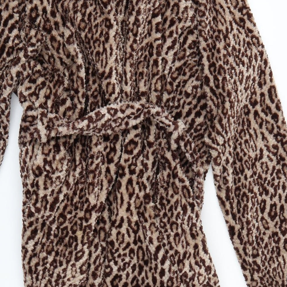NEXT Womens Brown Animal Print  Top Robe Size L