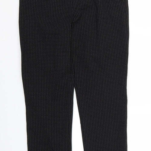 Marks and Spencer Womens Black Polka Dot  Trousers  Size 8 L27 in