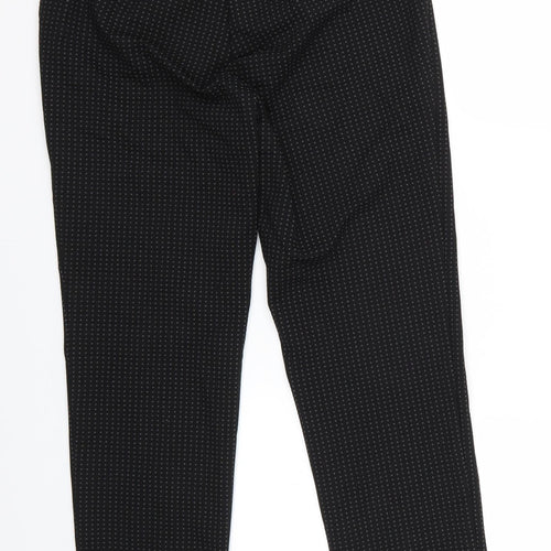 Marks and Spencer Womens Black Polka Dot  Trousers  Size 8 L27 in