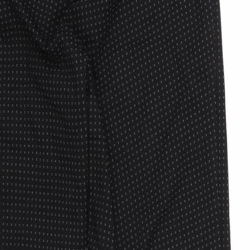 Marks and Spencer Womens Black Polka Dot  Trousers  Size 8 L27 in
