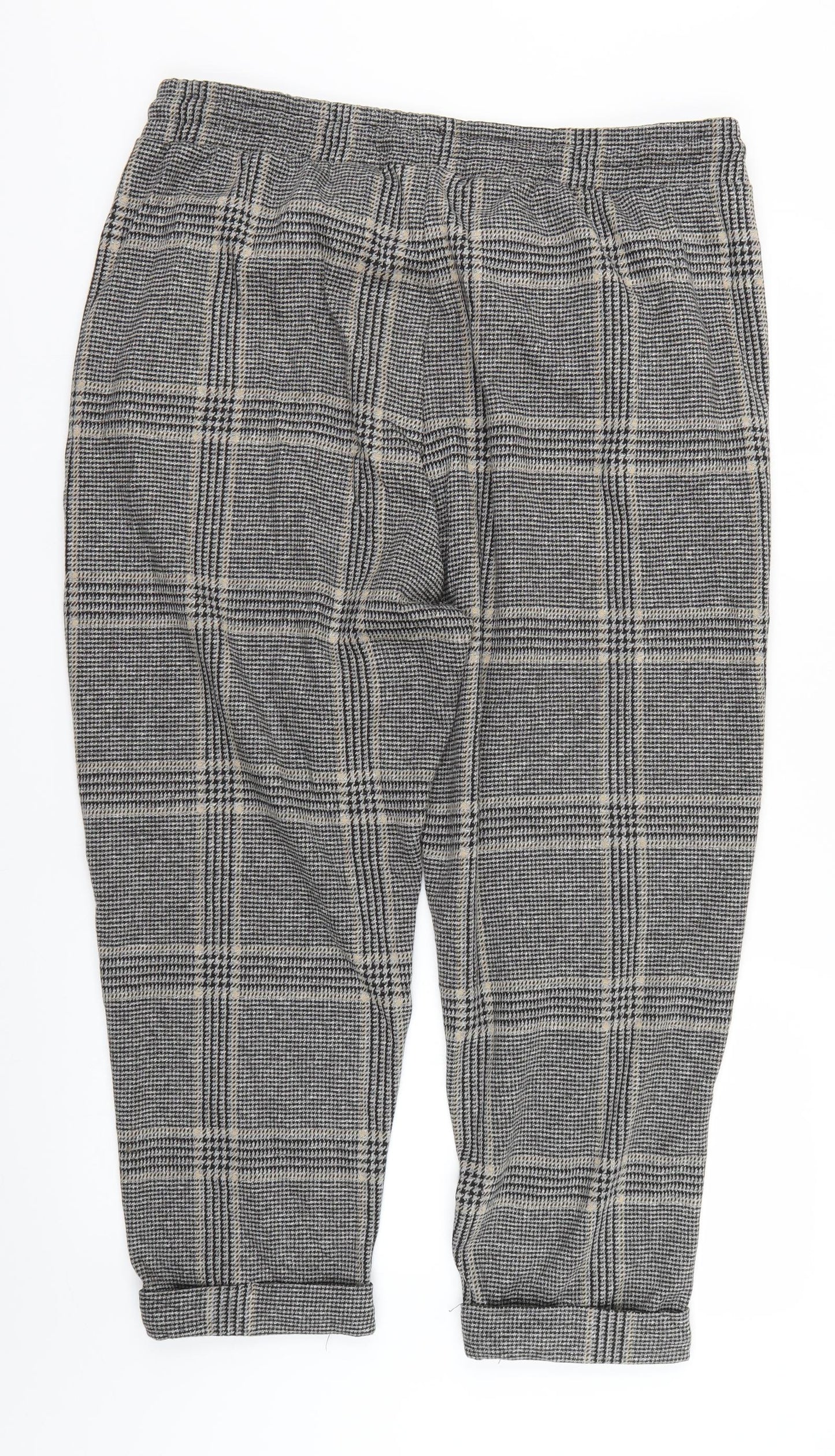 Marks and Spencer Womens Brown Check  Trousers  Size 18 L21 in