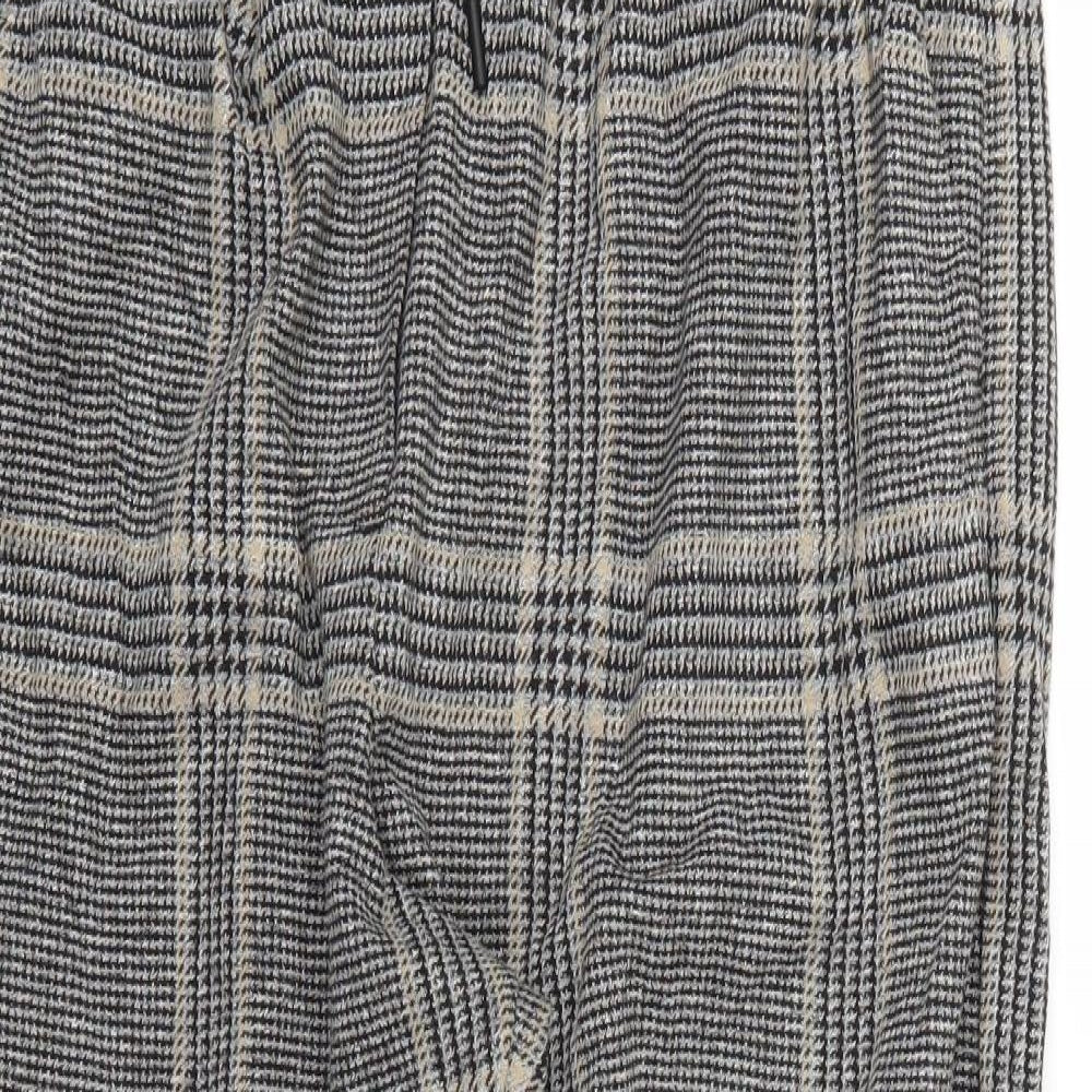 Marks and Spencer Womens Brown Check  Trousers  Size 18 L21 in