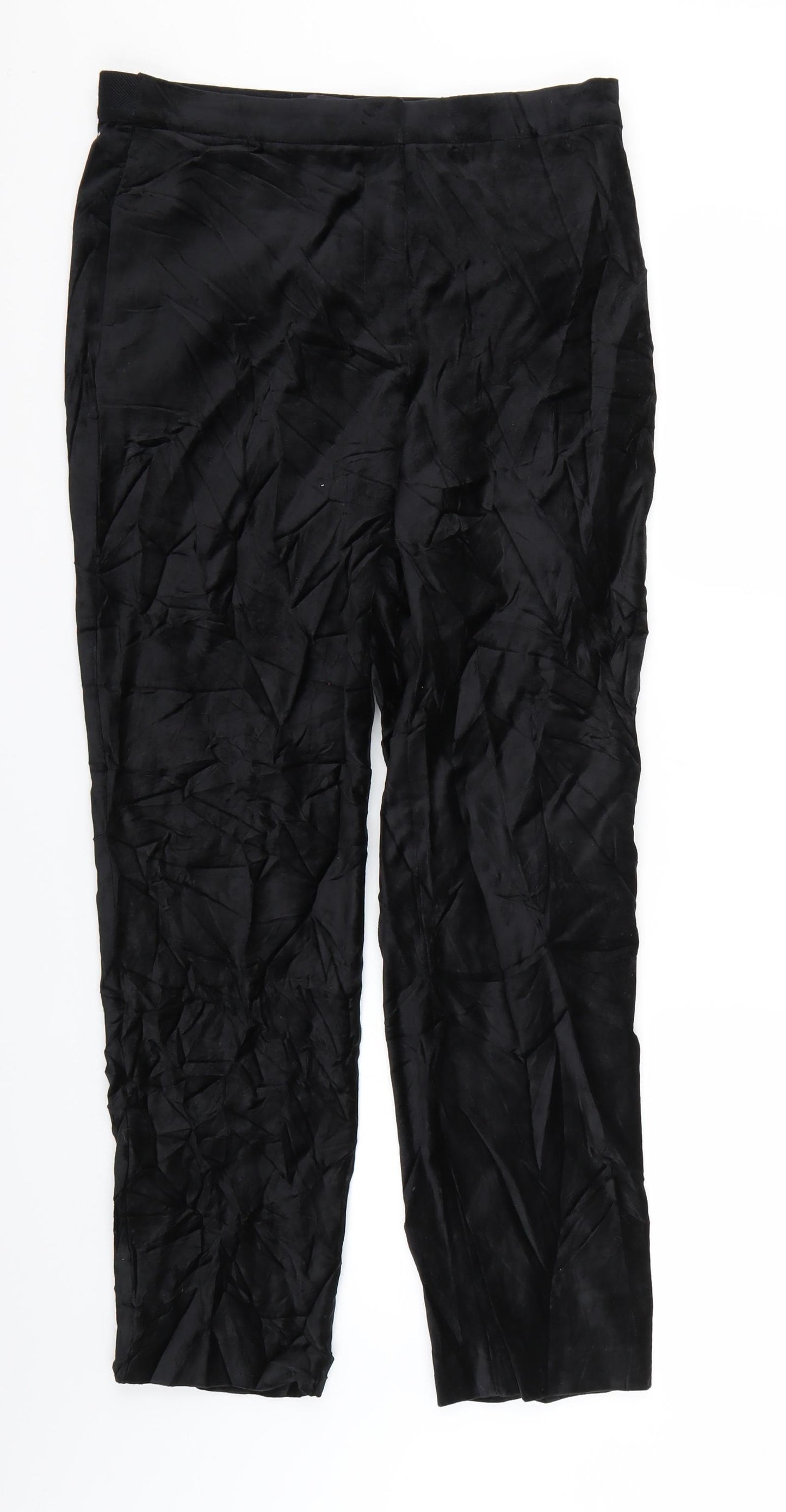 Marks & Spencer Womens Black   Chino Trousers Size 10 L26.5 in