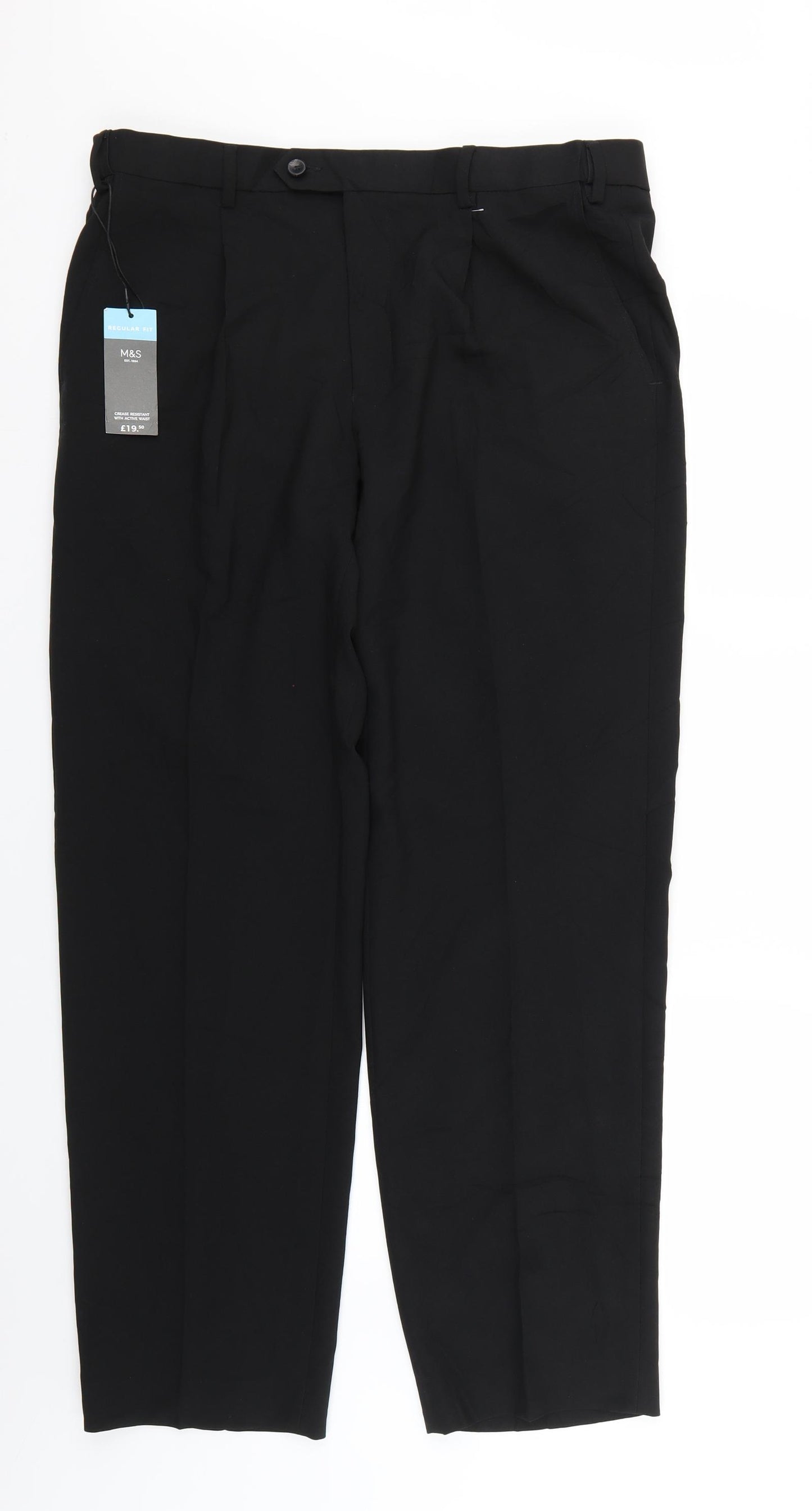 Marks and Spencer Mens Black   Trousers  Size 36 L28 in