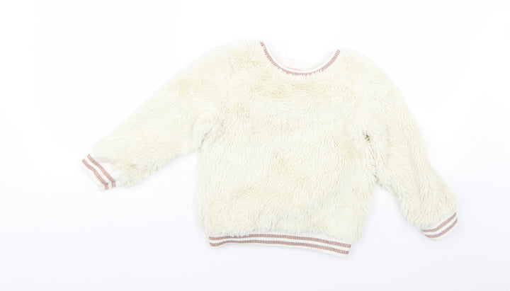 John Lewis Girls White   Pullover Jumper Size 4 Years