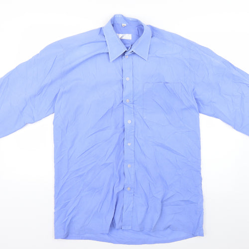 Preworn Mens Blue    Dress Shirt Size M