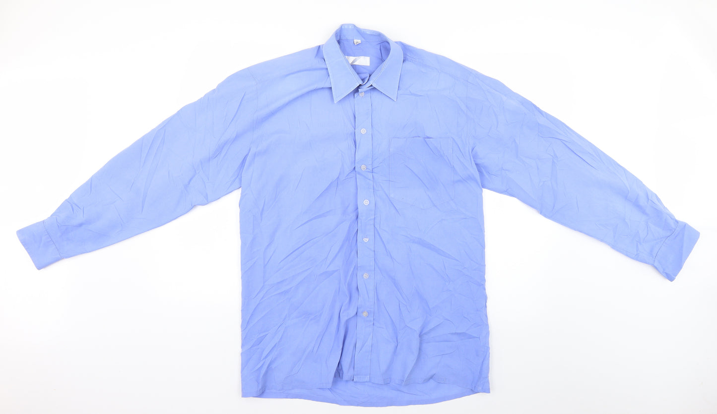 Preworn Mens Blue    Dress Shirt Size M