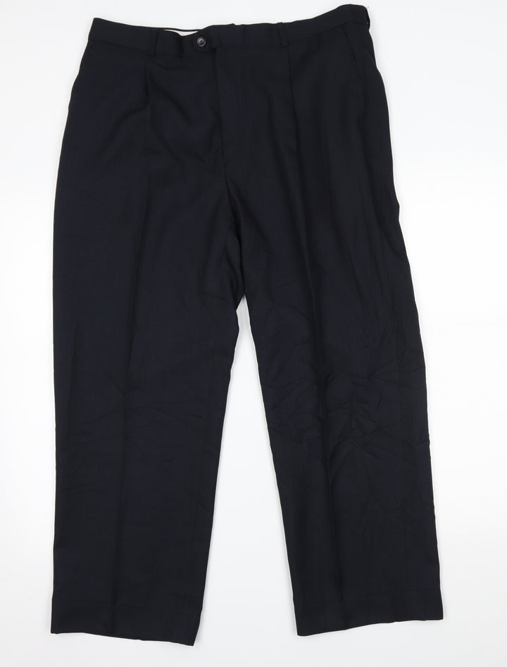 armando Mens Blue Suit Trousers Size 36 L29 in