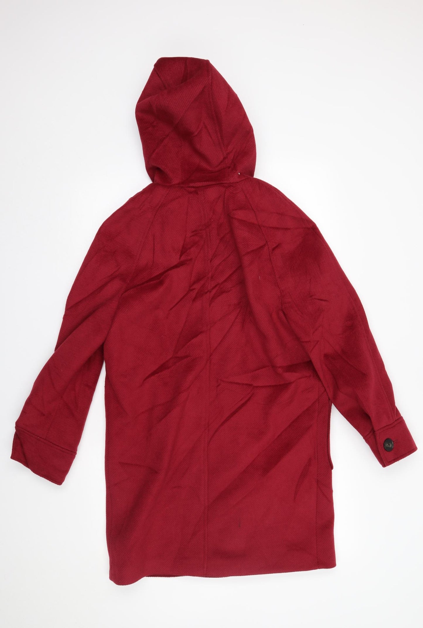 M&S Womens Red   Overcoat Coat Size 8