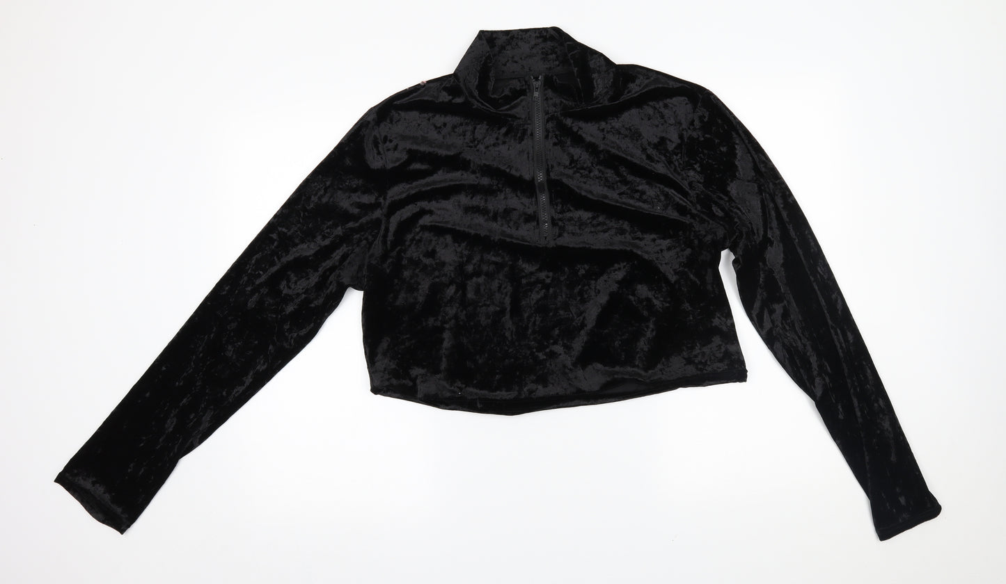 SheIn Womens Black   Pullover Sweatshirt Size XL  - cropped