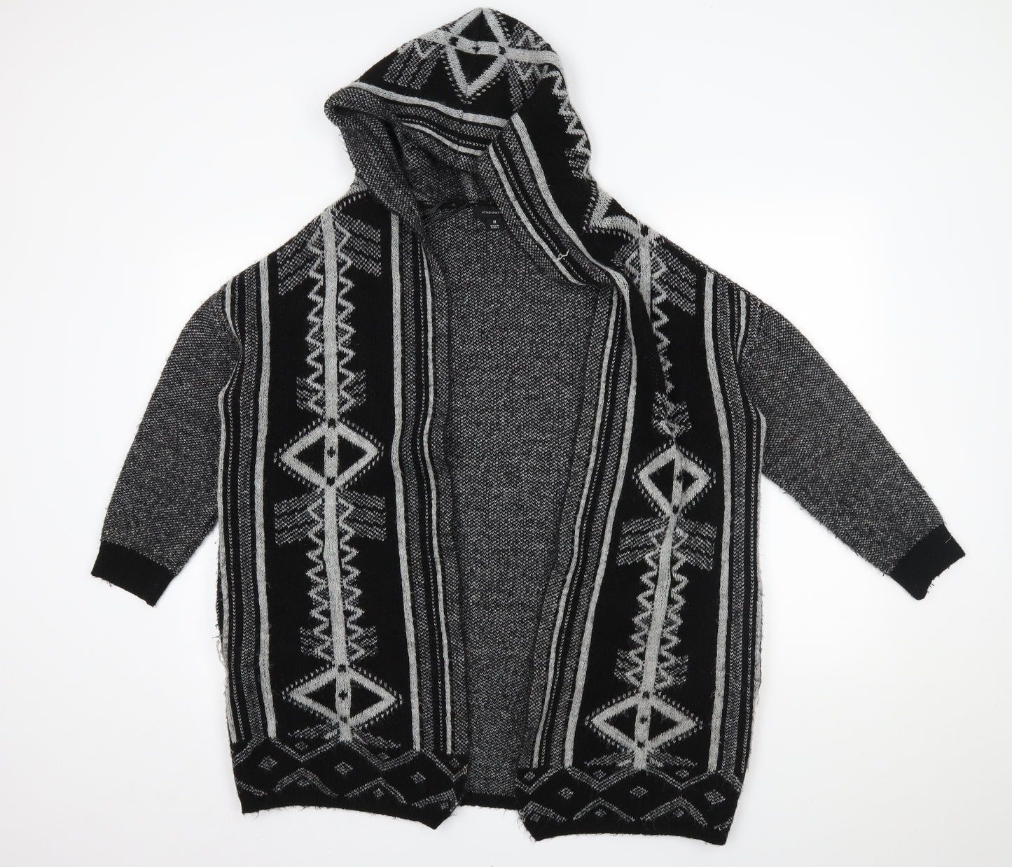 Atmosphere Womens Green Fair Isle  Cardigan Jumper Size M