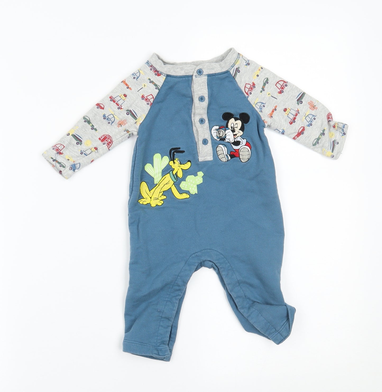 disney store Baby Blue   Babygrow One-Piece Size 3-6 Months