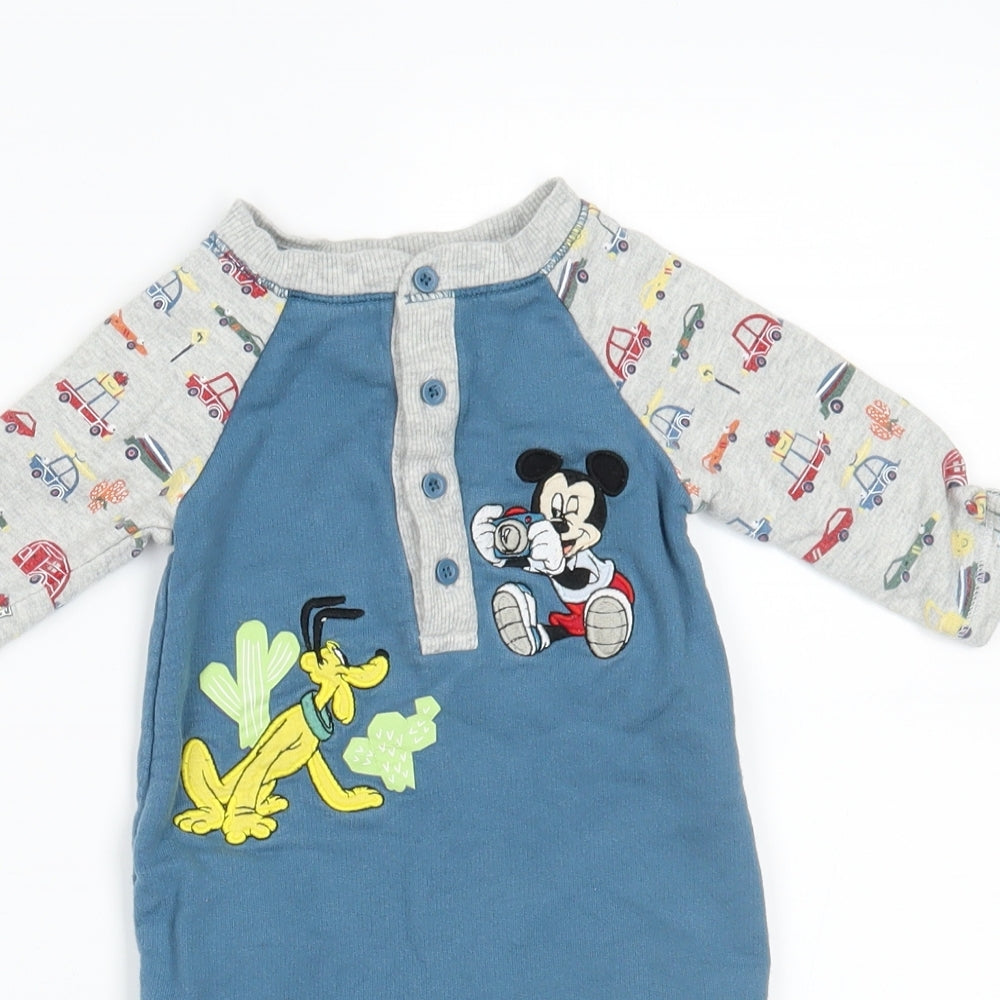 disney store Baby Blue   Babygrow One-Piece Size 3-6 Months