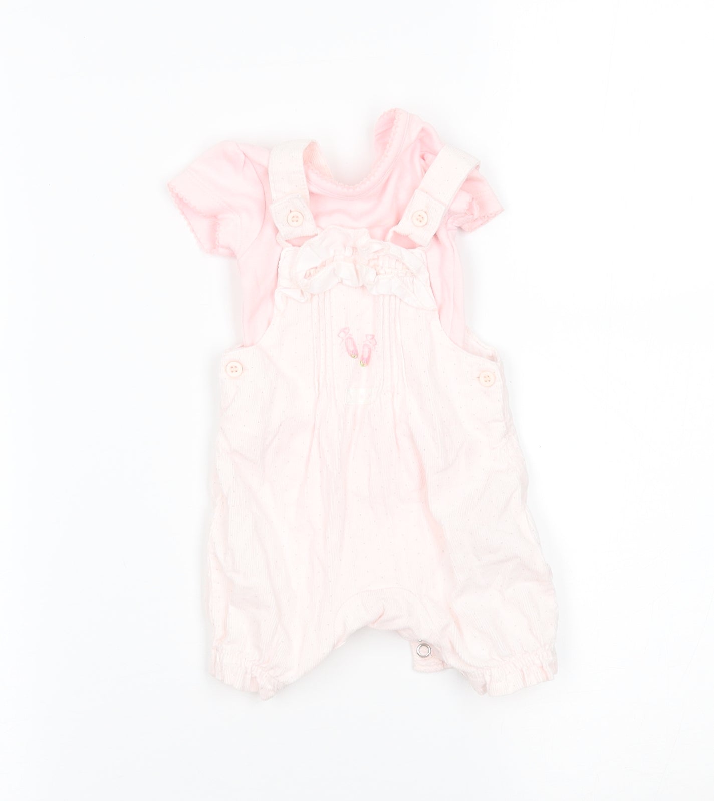 NEXT Girls Pink   Dungaree One-Piece Size 0-3 Months
