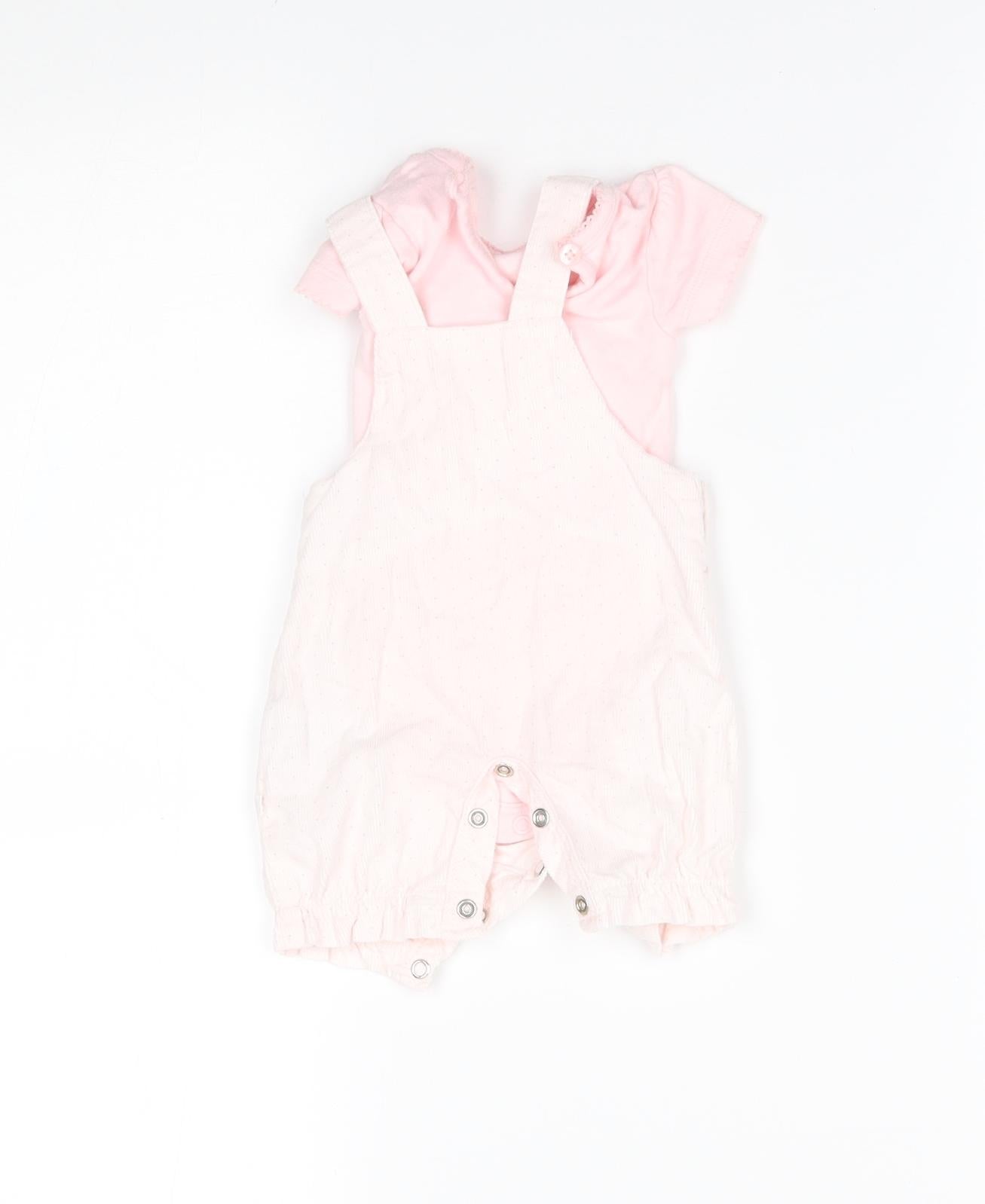 NEXT Girls Pink   Dungaree One-Piece Size 0-3 Months