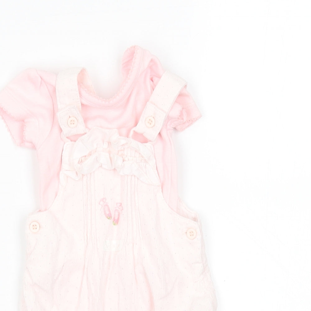 NEXT Girls Pink   Dungaree One-Piece Size 0-3 Months