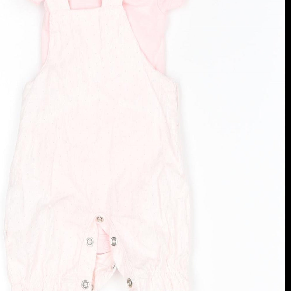 NEXT Girls Pink   Dungaree One-Piece Size 0-3 Months