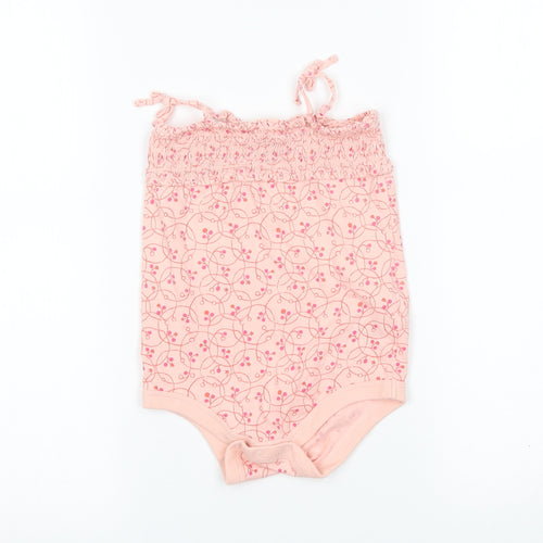 Gap Girls Orange Floral  Romper One-Piece Size 18-24 Months