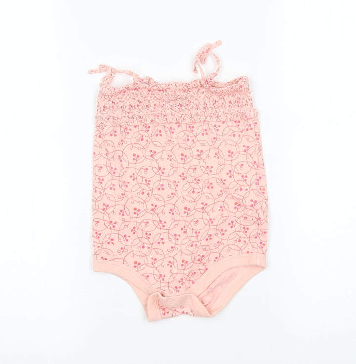 Gap Girls Orange Floral  Romper One-Piece Size 18-24 Months