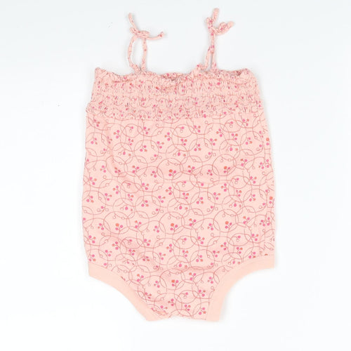 Gap Girls Orange Floral  Romper One-Piece Size 18-24 Months