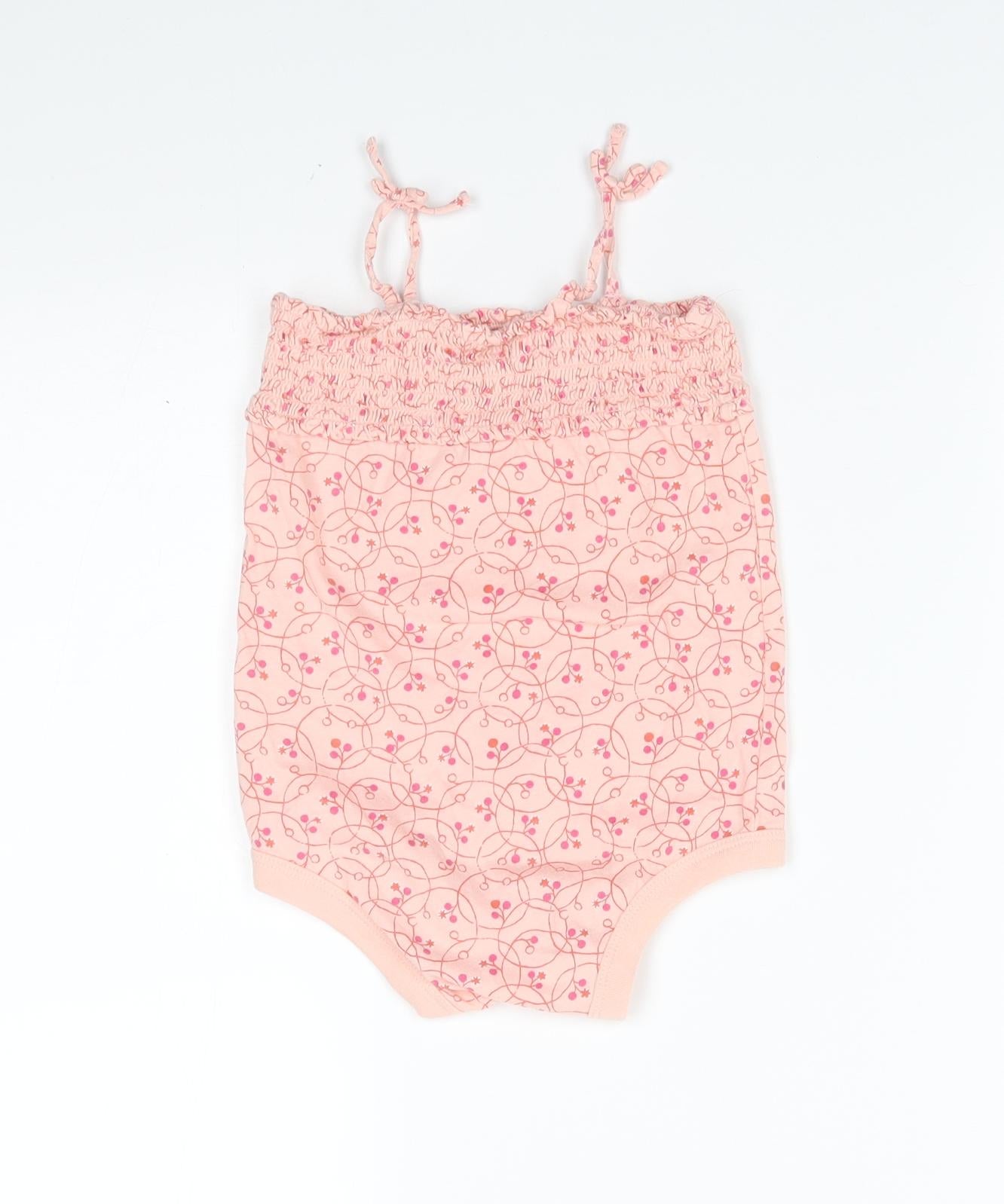 Gap Girls Orange Floral  Romper One-Piece Size 18-24 Months