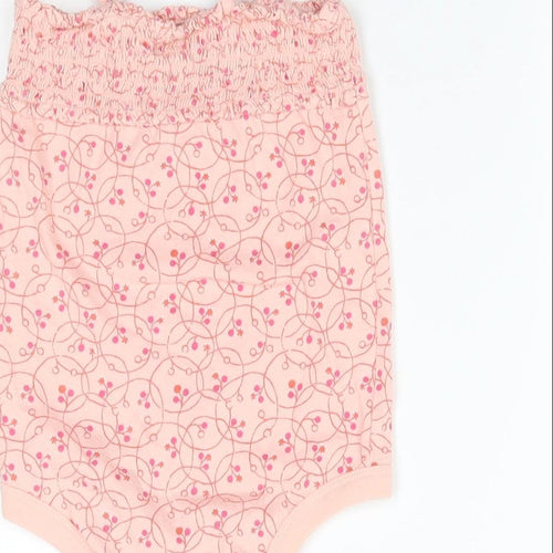Gap Girls Orange Floral  Romper One-Piece Size 18-24 Months