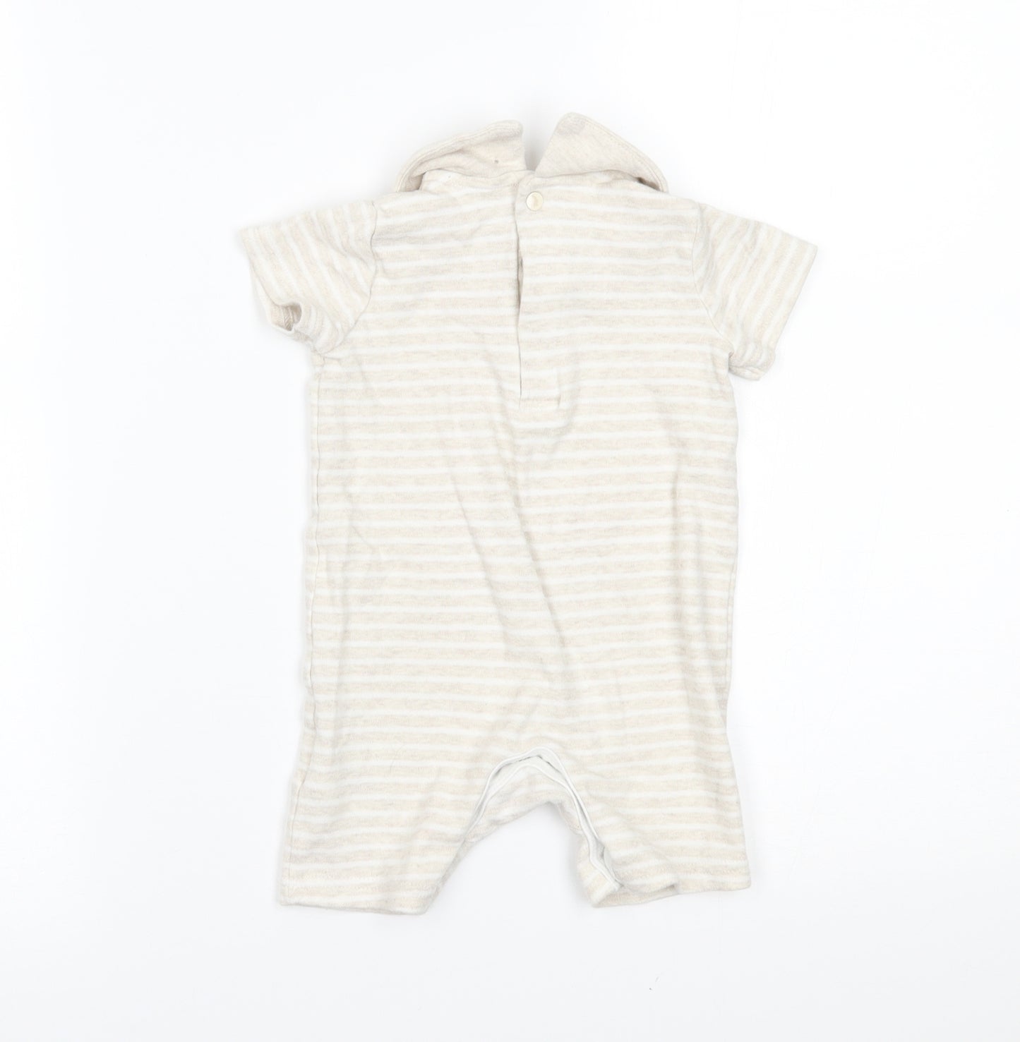 Peter Rabbit Baby Beige Striped  Babygrow One-Piece Size 9-12 Months
