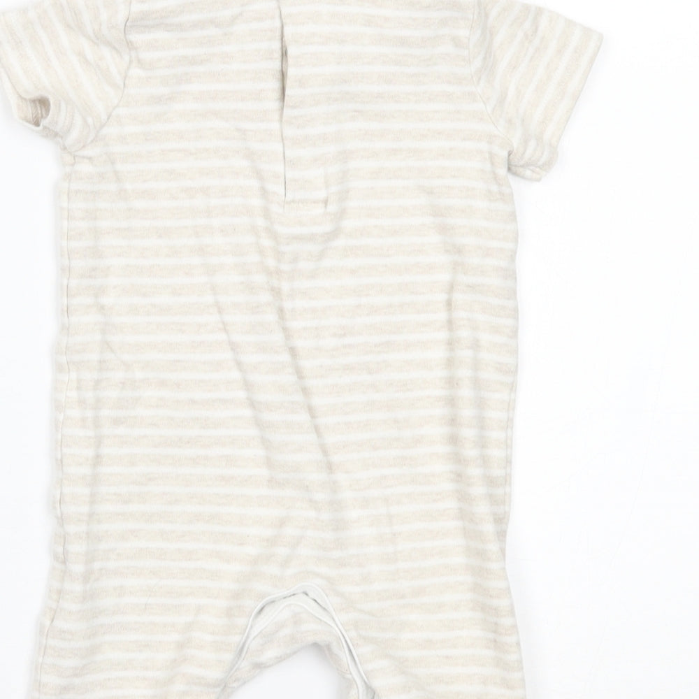 Peter Rabbit Baby Beige Striped  Babygrow One-Piece Size 9-12 Months