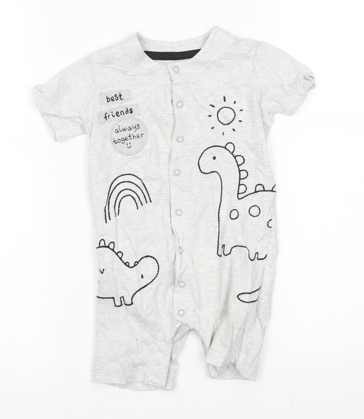 George Baby Grey   Babygrow One-Piece Size 12-18 Months