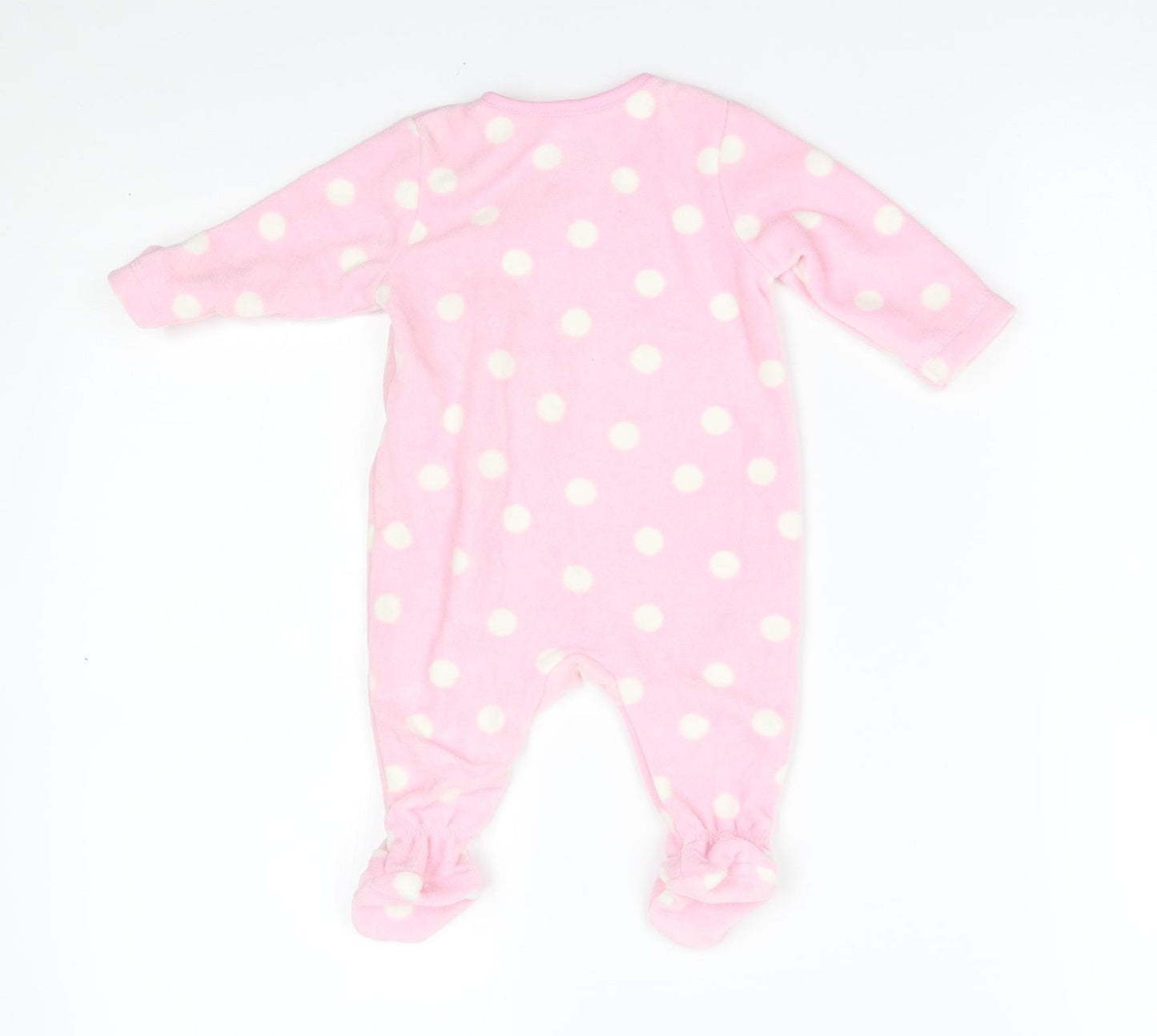 George Girls Pink Polka Dot  Babygrow One-Piece Size 0-3 Months