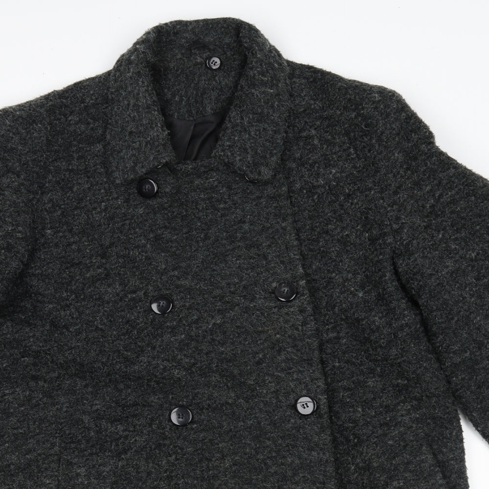 Berkertex Womens Grey   Pea Coat Coat Size 12