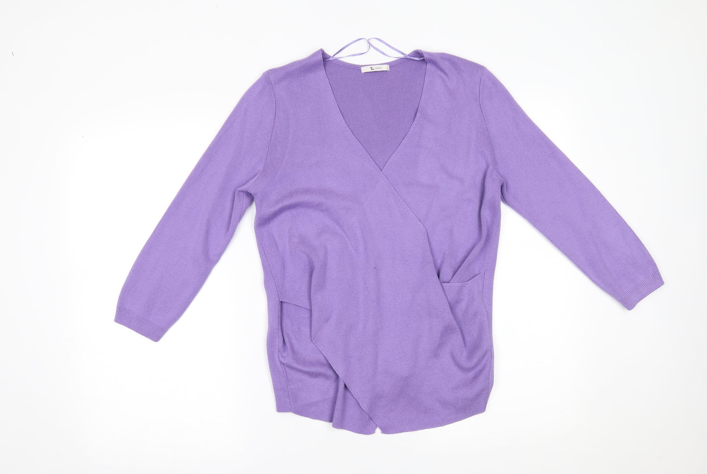 TU Womens Purple   Wrap Jumper Size 14