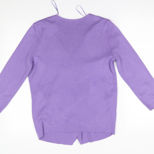 TU Womens Purple   Wrap Jumper Size 14